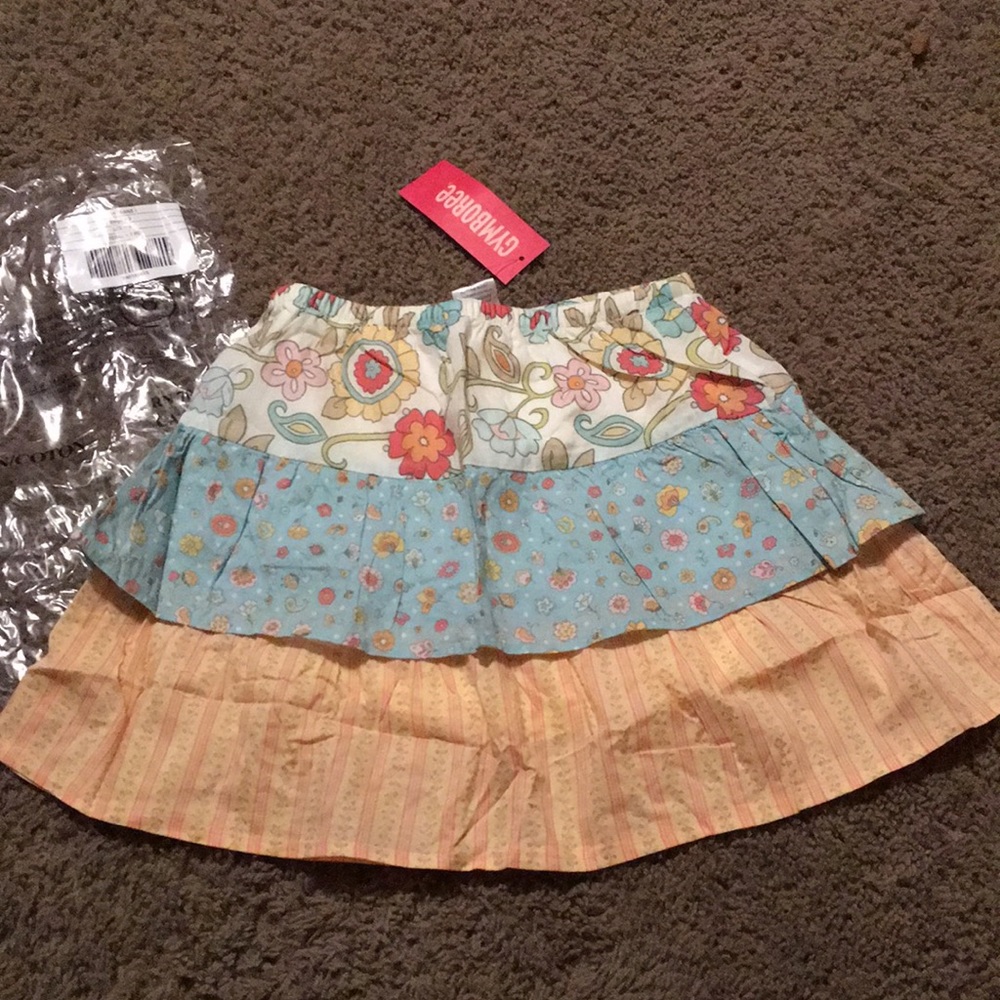 NWTs Vintage Gymboree Summer Safari layered skort Sz 8